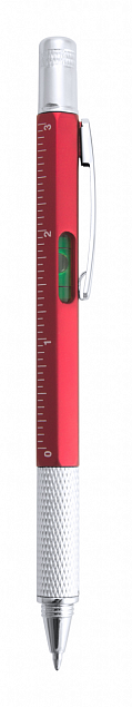 Многофункциональная ручка, красная с логотипом в Волгограде заказать по выгодной цене в кибермаркете AvroraStore