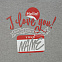 Футболка Hello! I Love You!, серый меланж с логотипом в Волгограде заказать по выгодной цене в кибермаркете AvroraStore