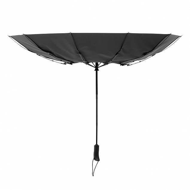 Зонт складной Levante, черный с логотипом в Волгограде заказать по выгодной цене в кибермаркете AvroraStore