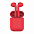 Наушники беспроводные с зарядным боксом TWS AIR SOFT, цвет красный  с логотипом в Волгограде заказать по выгодной цене в кибермаркете AvroraStore