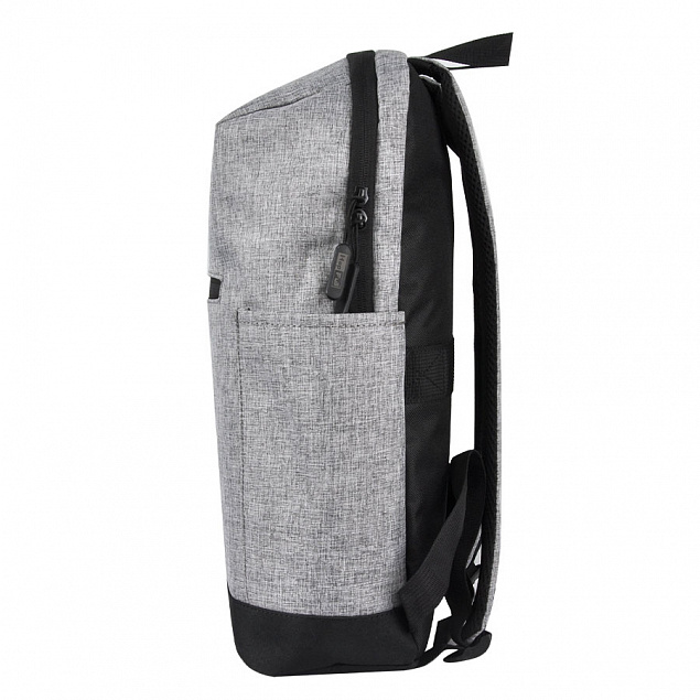 Рюкзак Boom, серый/чёрный, 43 x 30 x 13 см, 100% полиэстер  с логотипом в Волгограде заказать по выгодной цене в кибермаркете AvroraStore