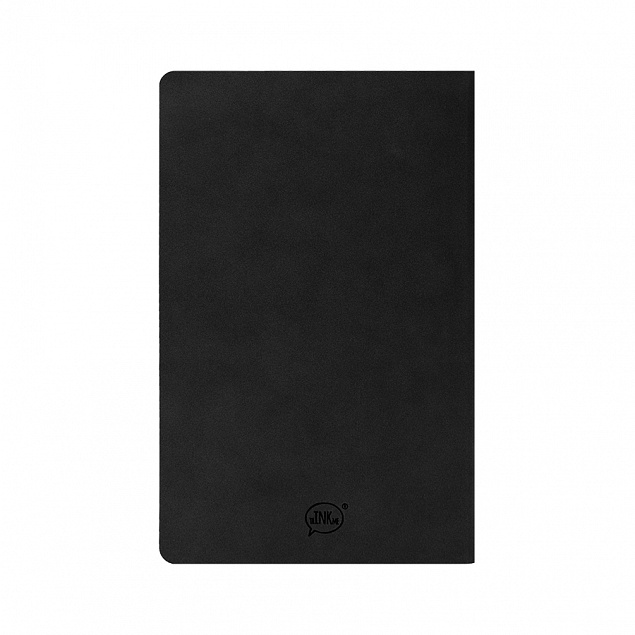 Бизнес-блокнот ALFI, A5, черный, мягкая обложка, в линейку с логотипом в Волгограде заказать по выгодной цене в кибермаркете AvroraStore