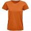 Футболка женская Pioneer Women, оранжевая с логотипом в Волгограде заказать по выгодной цене в кибермаркете AvroraStore
