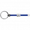 Элемент брелка-конструктора «Хлястик с кольцом и зажимом», синий с логотипом в Волгограде заказать по выгодной цене в кибермаркете AvroraStore