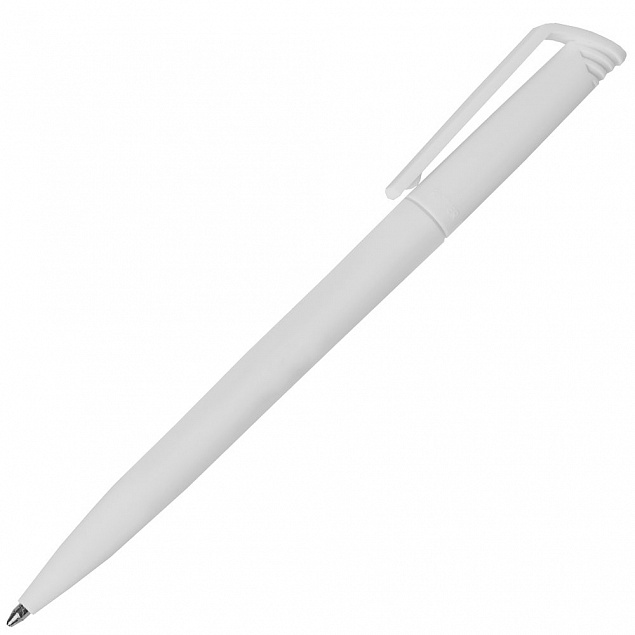 Ручка шариковая Flip, белая с логотипом в Волгограде заказать по выгодной цене в кибермаркете AvroraStore