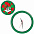 Часы настенные "ПРОМО" разборные ; зеленый яркий,  D28,5 см; пластик с логотипом в Волгограде заказать по выгодной цене в кибермаркете AvroraStore