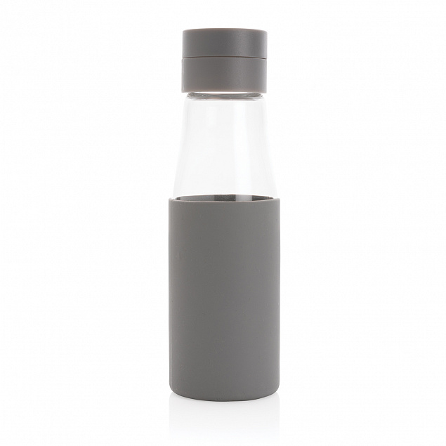 Стеклянная бутылка для воды Ukiyo с силиконовым держателем с логотипом в Волгограде заказать по выгодной цене в кибермаркете AvroraStore