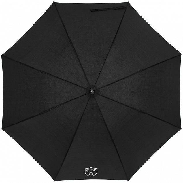 Зонт-трость «СКА», черный с логотипом в Волгограде заказать по выгодной цене в кибермаркете AvroraStore