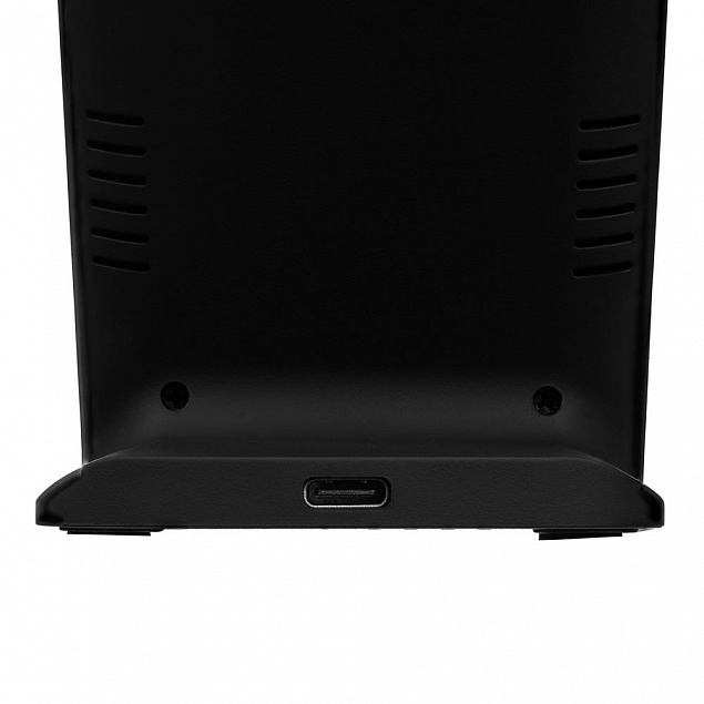 Быстрое беспроводное зарядное устройство Overtop, черное с логотипом в Волгограде заказать по выгодной цене в кибермаркете AvroraStore
