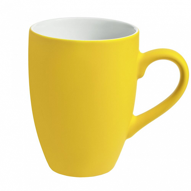 Набор кружек Good Morning c покрытием софт-тач, желтый с логотипом в Волгограде заказать по выгодной цене в кибермаркете AvroraStore