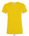 Фуфайка (футболка) REGENT женская,Жёлтый L с логотипом в Волгограде заказать по выгодной цене в кибермаркете AvroraStore