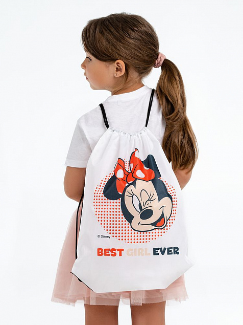 Рюкзак «Минни Маус. Best Girl Ever», белый с логотипом в Волгограде заказать по выгодной цене в кибермаркете AvroraStore