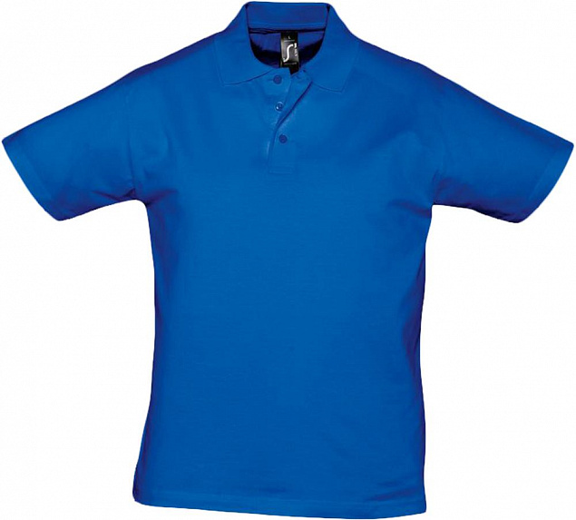 Рубашка поло мужская Prescott Men 170, ярко-синяя (royal) с логотипом в Волгограде заказать по выгодной цене в кибермаркете AvroraStore