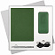 Подарочный набор Tweed, зеленый (ежедневник, ручка, аккумулятор) с логотипом в Волгограде заказать по выгодной цене в кибермаркете AvroraStore