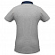 Рубашка поло мужская DNM Forward серый меланж/синий джинс с логотипом в Волгограде заказать по выгодной цене в кибермаркете AvroraStore