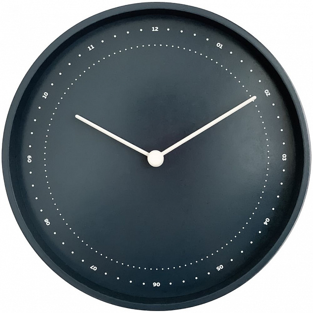 Часы настенные Slik, темно-синие с логотипом в Волгограде заказать по выгодной цене в кибермаркете AvroraStore