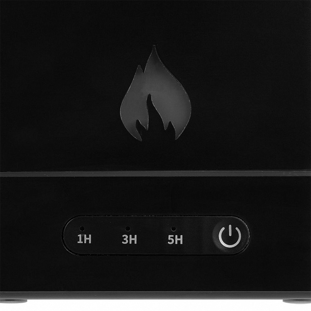 Увлажнитель-ароматизатор с имитацией пламени Fuego, черный с логотипом в Волгограде заказать по выгодной цене в кибермаркете AvroraStore