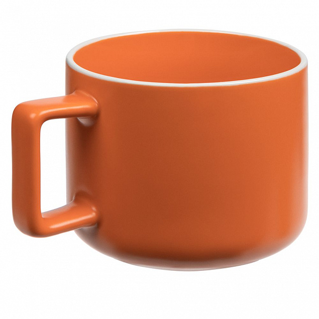 Чашка Fusion, оранжевая с логотипом в Волгограде заказать по выгодной цене в кибермаркете AvroraStore