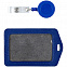 Чехол для пропуска с ретрактором Pennant, синий с логотипом в Волгограде заказать по выгодной цене в кибермаркете AvroraStore