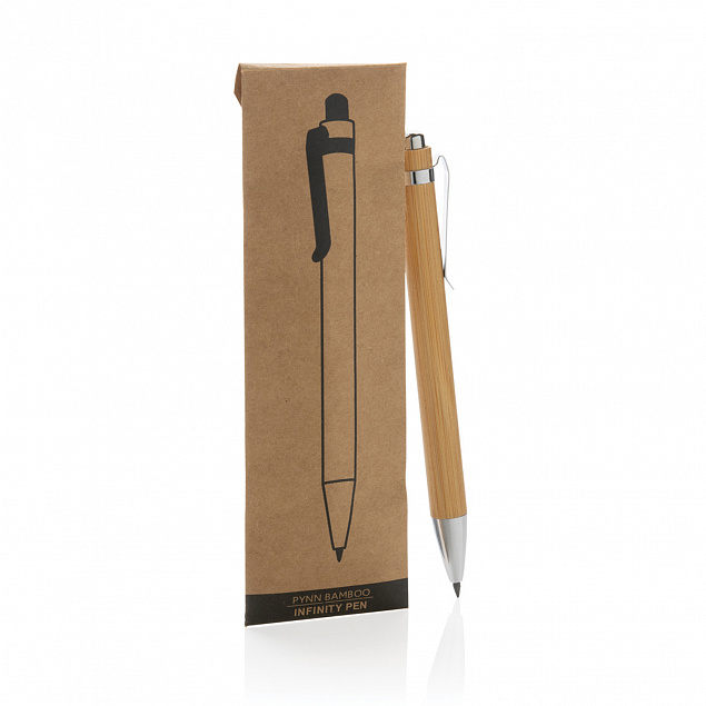 Бесконечный карандаш из бамбука Pynn с логотипом в Волгограде заказать по выгодной цене в кибермаркете AvroraStore