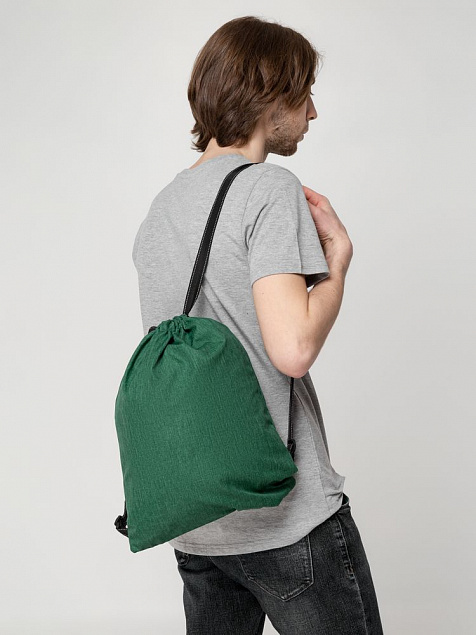 Рюкзак-мешок Melango, зеленый с логотипом в Волгограде заказать по выгодной цене в кибермаркете AvroraStore