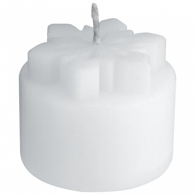 Свеча «Снежинка», малая, белая с логотипом в Волгограде заказать по выгодной цене в кибермаркете AvroraStore