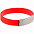 Силиконовый браслет Brisky с металлической шильдой, красный с логотипом в Волгограде заказать по выгодной цене в кибермаркете AvroraStore