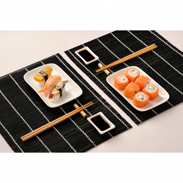 Набор для сервировки суши Tokyo, черный с логотипом в Волгограде заказать по выгодной цене в кибермаркете AvroraStore