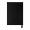 Ежедневник недатированный Softie, А5, черный, блок в клетку, серый обрез с логотипом в Волгограде заказать по выгодной цене в кибермаркете AvroraStore
