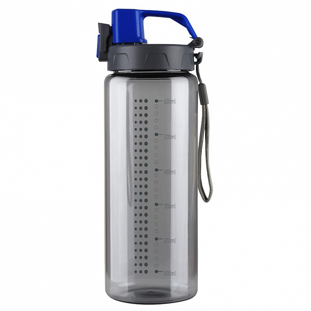 Бутылка для воды Feelsogood 600 мл, синий / серый с логотипом в Волгограде заказать по выгодной цене в кибермаркете AvroraStore