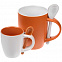 Кофейная кружка Pairy с ложкой, оранжевая с логотипом в Волгограде заказать по выгодной цене в кибермаркете AvroraStore