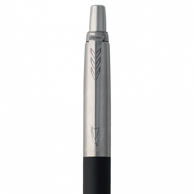 Ручка шариковая Parker Jotter Core K63, черный с серебристым с логотипом в Волгограде заказать по выгодной цене в кибермаркете AvroraStore