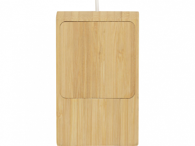 Беспроводное зарядное устройство из бамбука «Jetty», 10 Вт с логотипом в Волгограде заказать по выгодной цене в кибермаркете AvroraStore