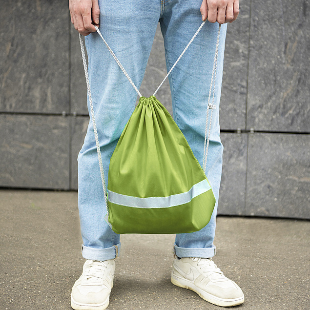 Рюкзак мешок RAY со светоотражающей полосой с логотипом в Волгограде заказать по выгодной цене в кибермаркете AvroraStore