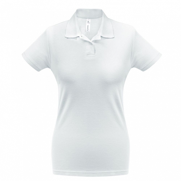 Рубашка поло женская ID.001 белая с логотипом в Волгограде заказать по выгодной цене в кибермаркете AvroraStore