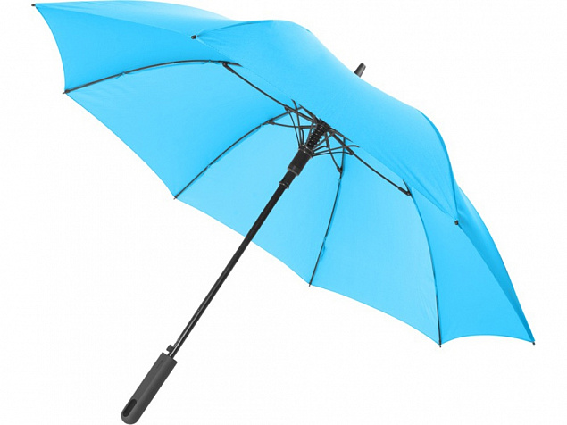 Противоштормовой зонт Noon 23 полуавтомат, аква с логотипом в Волгограде заказать по выгодной цене в кибермаркете AvroraStore