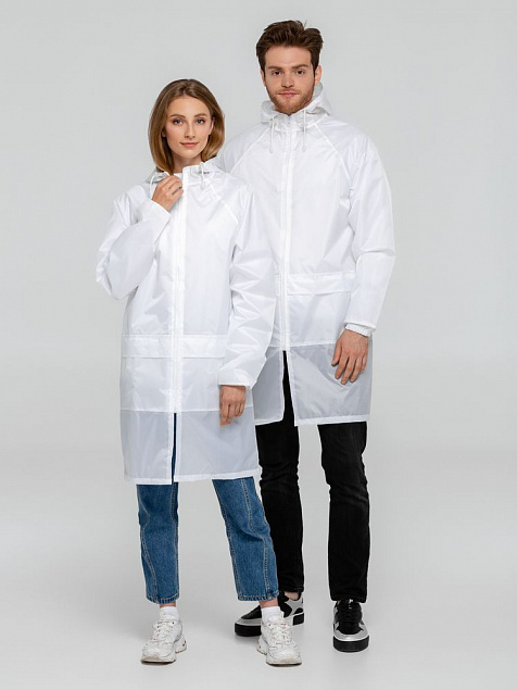 Дождевик Rainman Zip Pro, белый с логотипом в Волгограде заказать по выгодной цене в кибермаркете AvroraStore