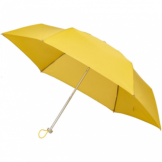 Складной зонт Alu Drop S, 3 сложения, механический, желтый (горчичный) с логотипом в Волгограде заказать по выгодной цене в кибермаркете AvroraStore