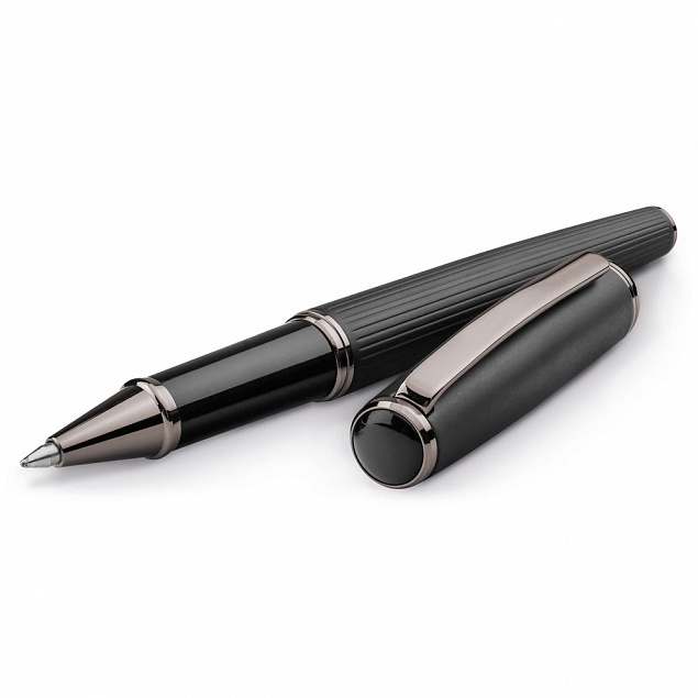 Письменный набор IMPERIO, ручка и ручка-роллер, черный с логотипом в Волгограде заказать по выгодной цене в кибермаркете AvroraStore