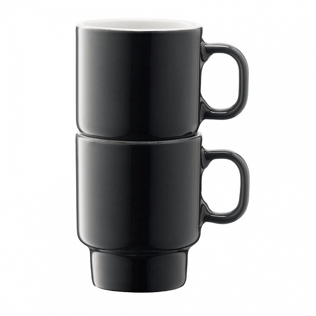 Набор чашек для эспрессо Utility, серый с логотипом в Волгограде заказать по выгодной цене в кибермаркете AvroraStore
