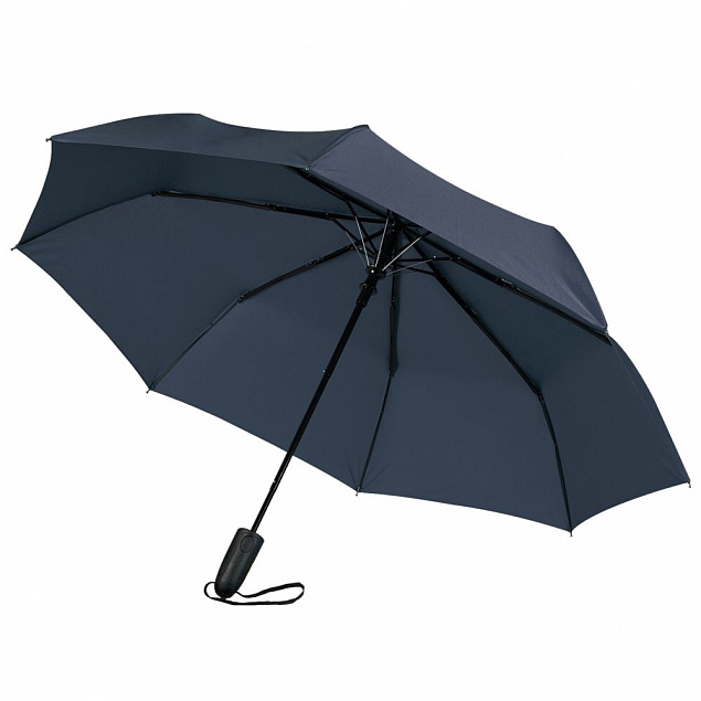Складной зонт Magic с проявляющимся рисунком, темно-синий с логотипом в Волгограде заказать по выгодной цене в кибермаркете AvroraStore