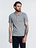 Рубашка поло мужская Adam, серый меланж с логотипом в Волгограде заказать по выгодной цене в кибермаркете AvroraStore