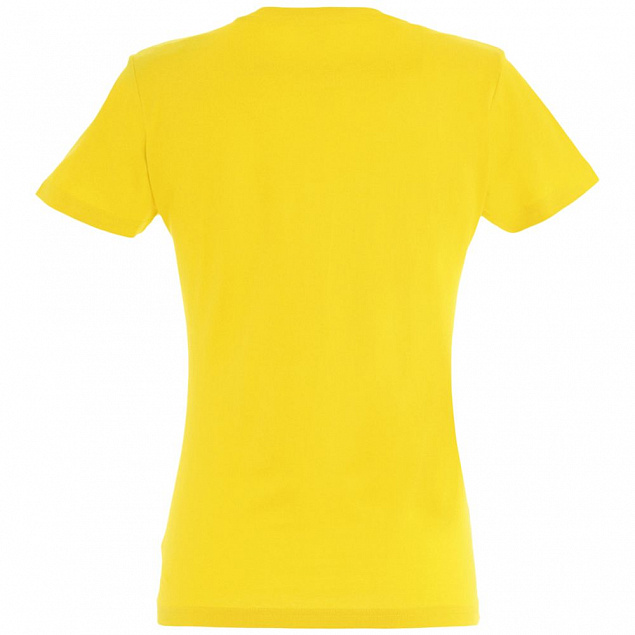 Футболка женская Imperial Women 190, желтая с логотипом в Волгограде заказать по выгодной цене в кибермаркете AvroraStore