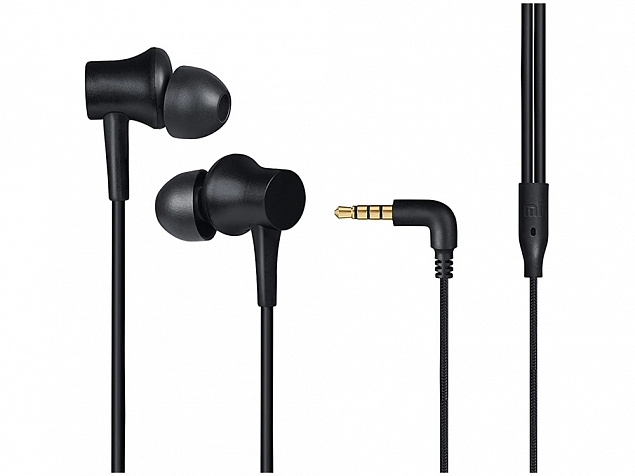 Наушники Mi In-Ear Headphones Basic Black HSEJ03JY (ZBW4354TY) с логотипом в Волгограде заказать по выгодной цене в кибермаркете AvroraStore