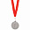 Медаль наградная на ленте  "Серебро" с логотипом в Волгограде заказать по выгодной цене в кибермаркете AvroraStore