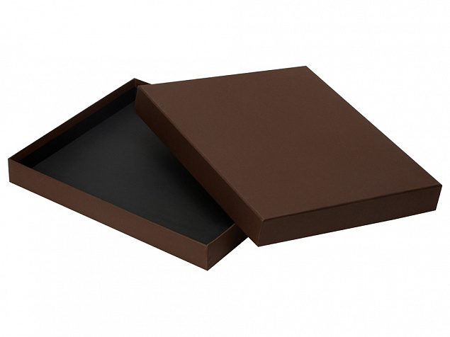 Подарочная коробка 36,8 х 30,7 х 4,4 см, коричневый с логотипом в Волгограде заказать по выгодной цене в кибермаркете AvroraStore
