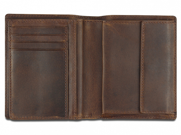 Бумажник Mano Don Leon, натуральная кожа в коричневом цвете, 9,7 х 11,7 см с логотипом в Волгограде заказать по выгодной цене в кибермаркете AvroraStore