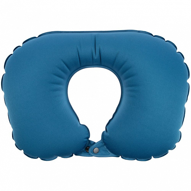 Дорожная подушка Pumpe, синяя с логотипом в Волгограде заказать по выгодной цене в кибермаркете AvroraStore