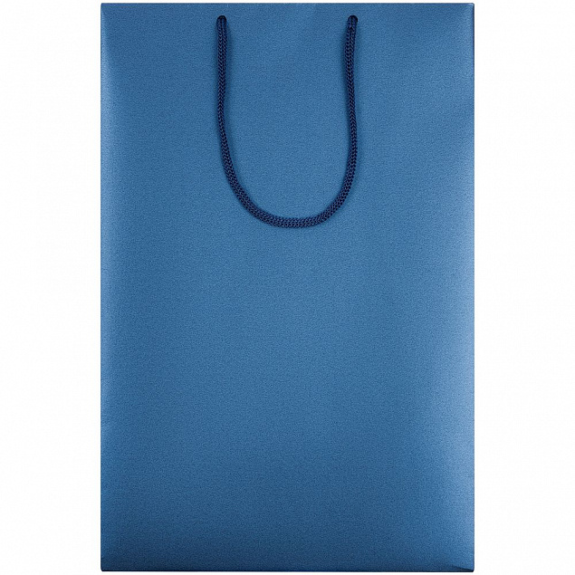 Пакет бумажный «Блеск», средний, синий с логотипом в Волгограде заказать по выгодной цене в кибермаркете AvroraStore