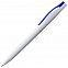 Ручка шариковая Pin, белая с синим с логотипом в Волгограде заказать по выгодной цене в кибермаркете AvroraStore